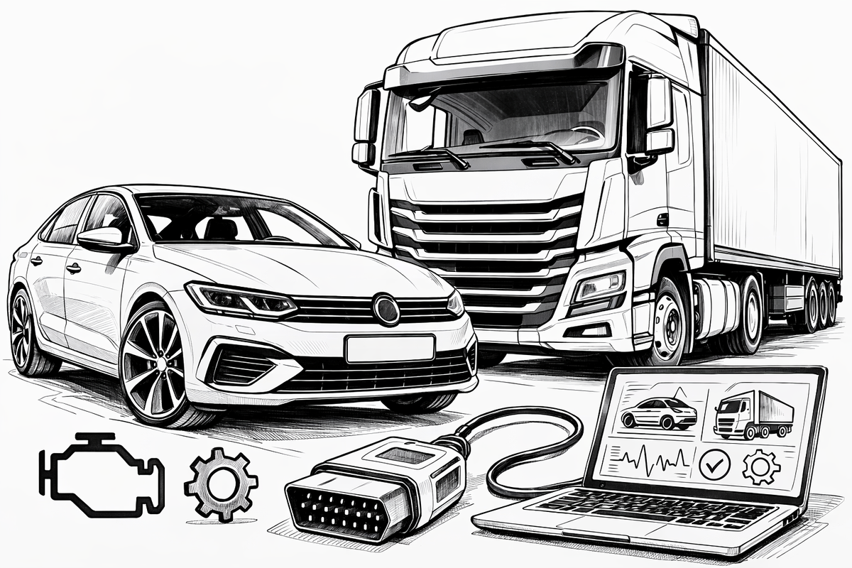 Diagnosegerät LKW/PKW/Motoräder