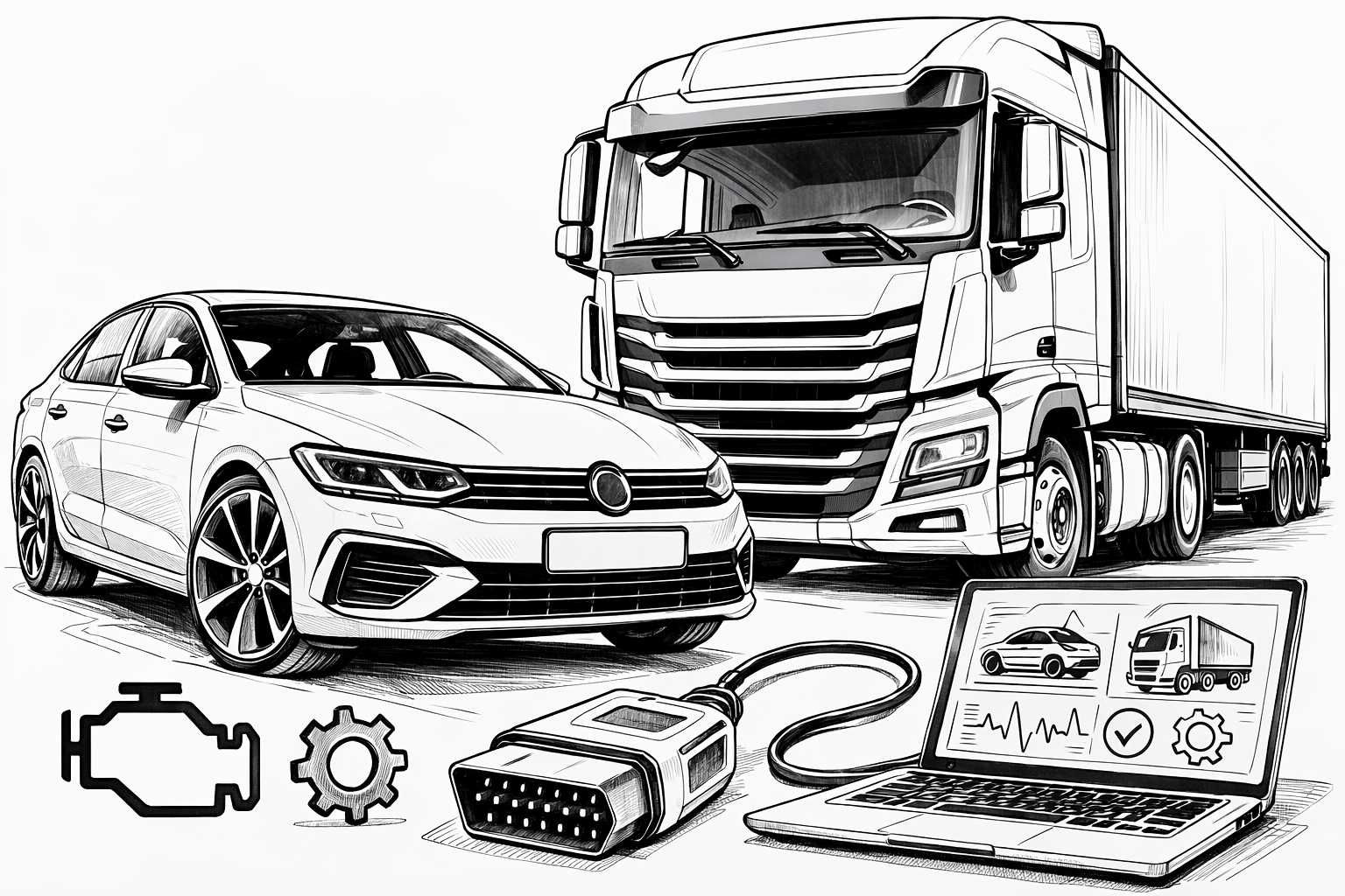 Diagnosegerät LKW/PKW/Motoräder