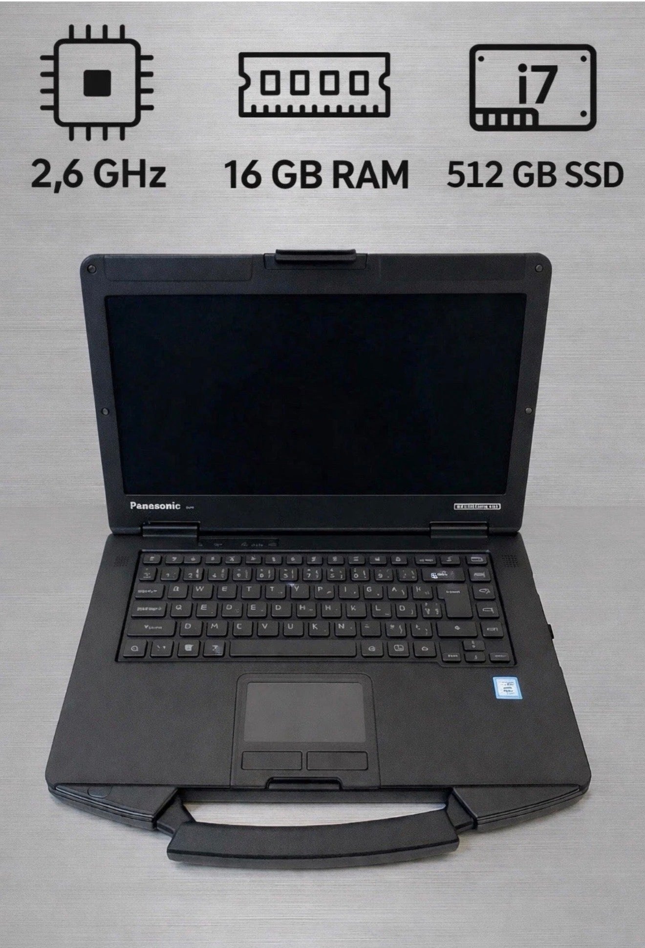 Toughbook Panasonic CF-54 MK2 Intel i7 6600, 16GB RAM, 512GB SSD, Windows 11