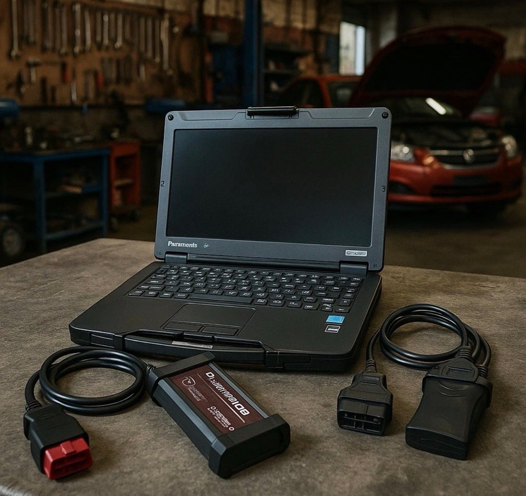 KFZ Diagnosegerät OBD2 Profi ODIS 23.0 Tester für PKW & NFZ – Auto Diagnose Laptop Set