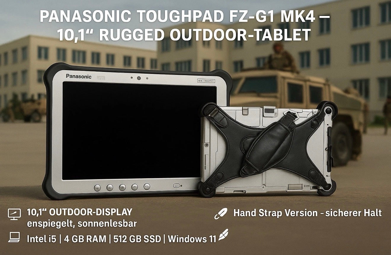 Panasonic Toughpad FZ-G1 MK4 – Robustes Tablet i5, 4GB, 512GB SSD, Windows 11