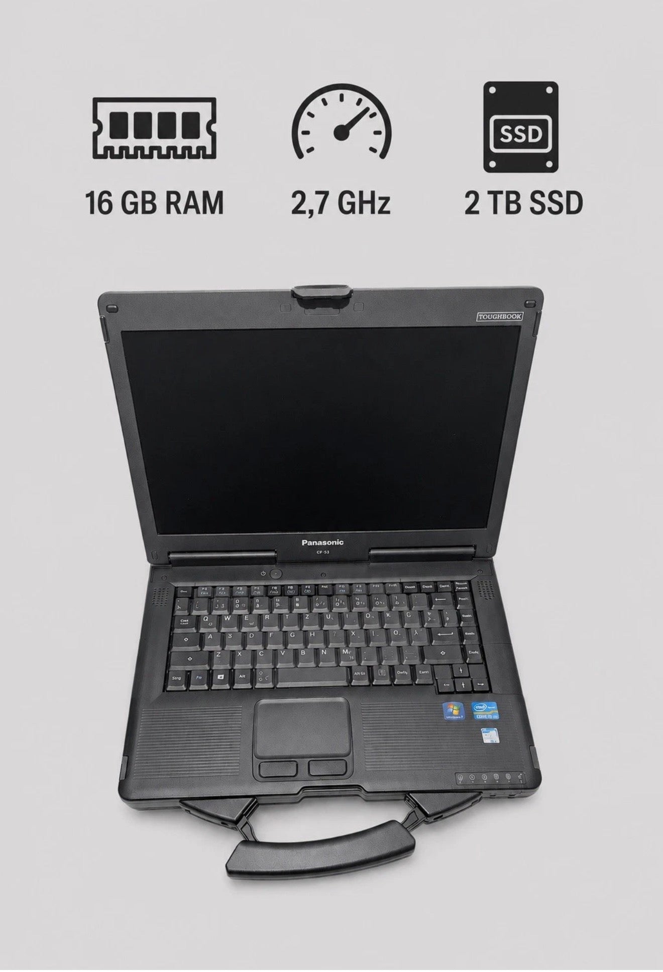 Panasonic Toughbook CF-53 i5-3340 16GB RAM 2TB SSD – Semi-Rugged Notebook