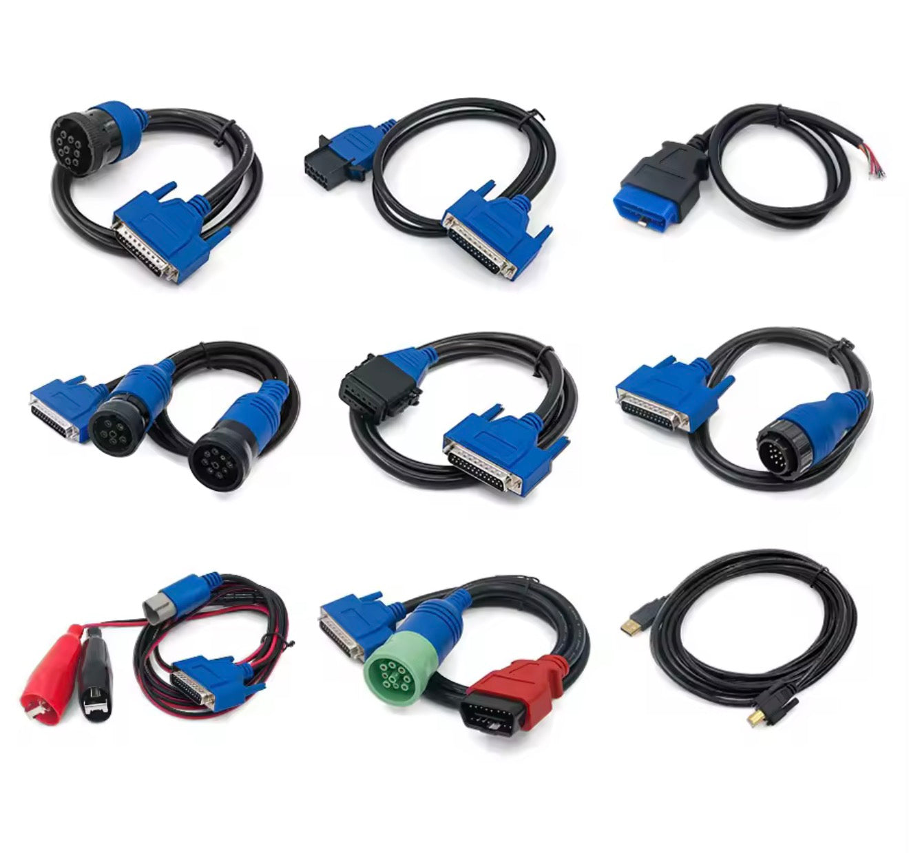 CNH Adapter cable set for diagnostic devices – compatible with Case IH, New Holland & Steyr
