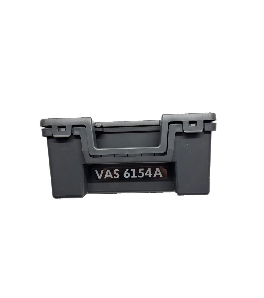 Original VAS 6154A Koffer zugeklappt Seitenansicht freigestellt – Originalkoffer Volkswagen AG für VAS 6154A Interface

