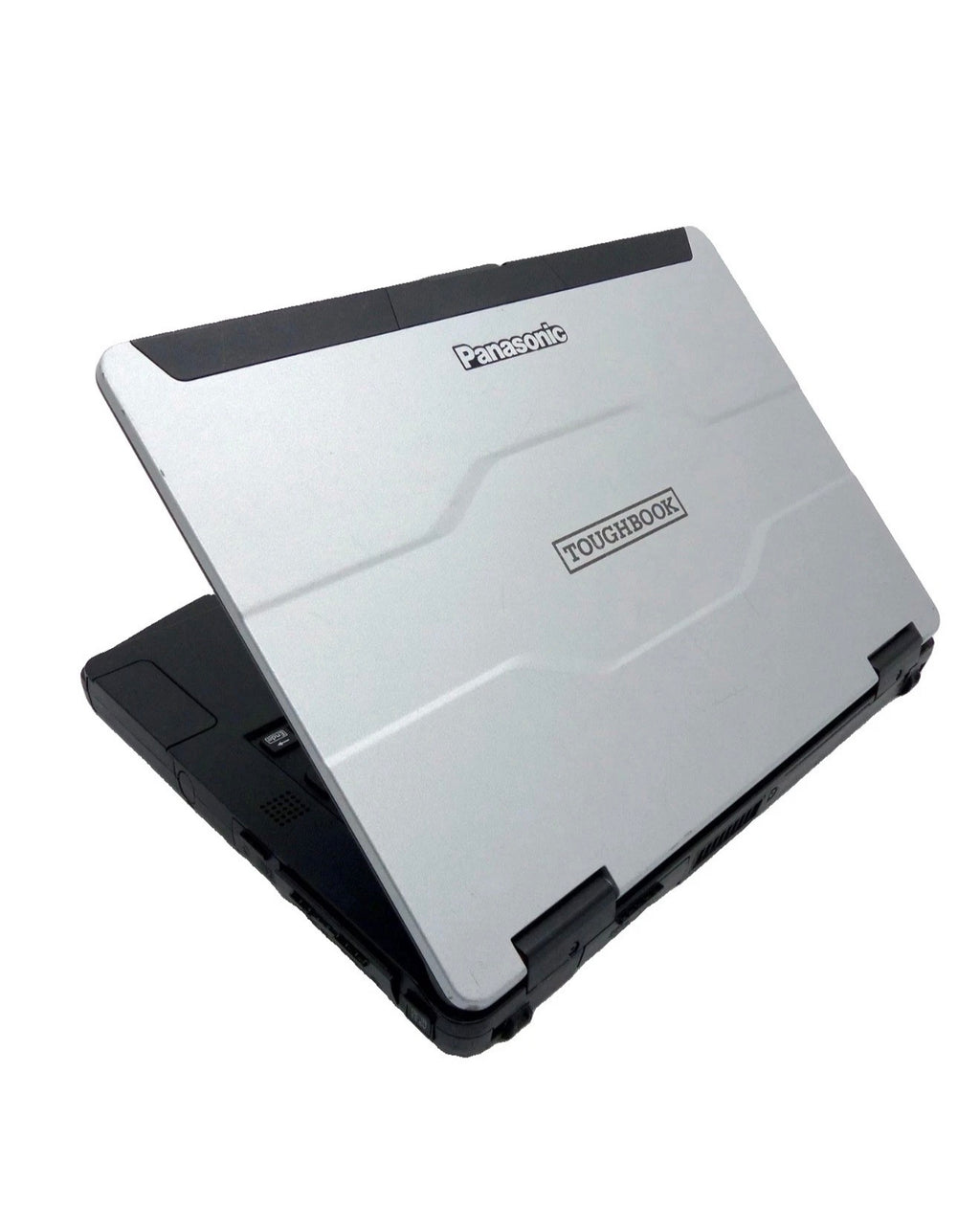 Panasonic Toughbook FZ55 MK1 Seitenansicht mit Anschlüssen freigestellt – Rugged Notebook USB HDMI für Werkstatt-Diagnose

