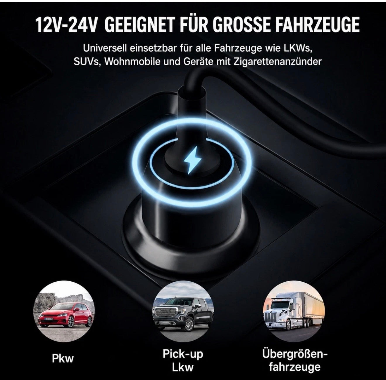 KFZ-Ladegerät 16V für Panasonic Toughbook CF-54 CF-53 CF-33 CF-D1 FZ-G1 | 12V–24V