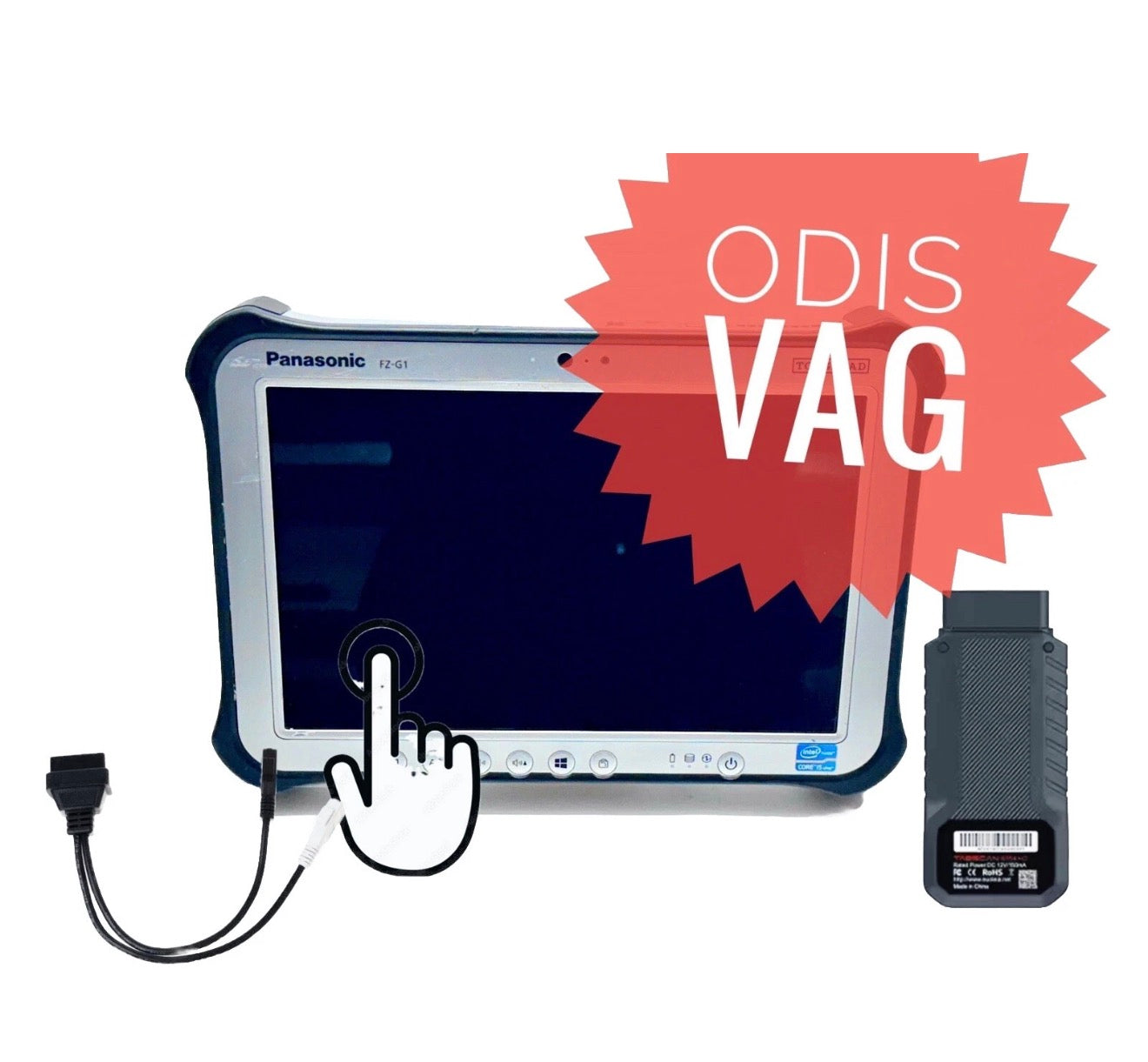 VAG ODIS V25.01 / Engineering V19 – Panasonic FZ-G1 Diagnosegerät Komplettset