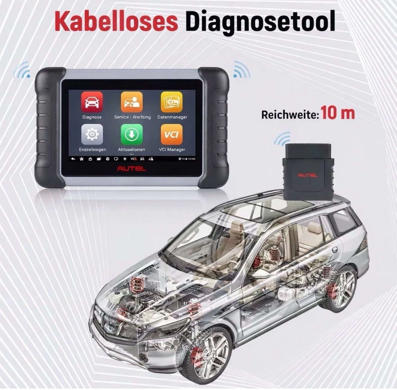 Autel MaxiCOM MK808Z-BT – Bluetooth Diagnosetool für vollständige Systemdiagnose und aktive Tests