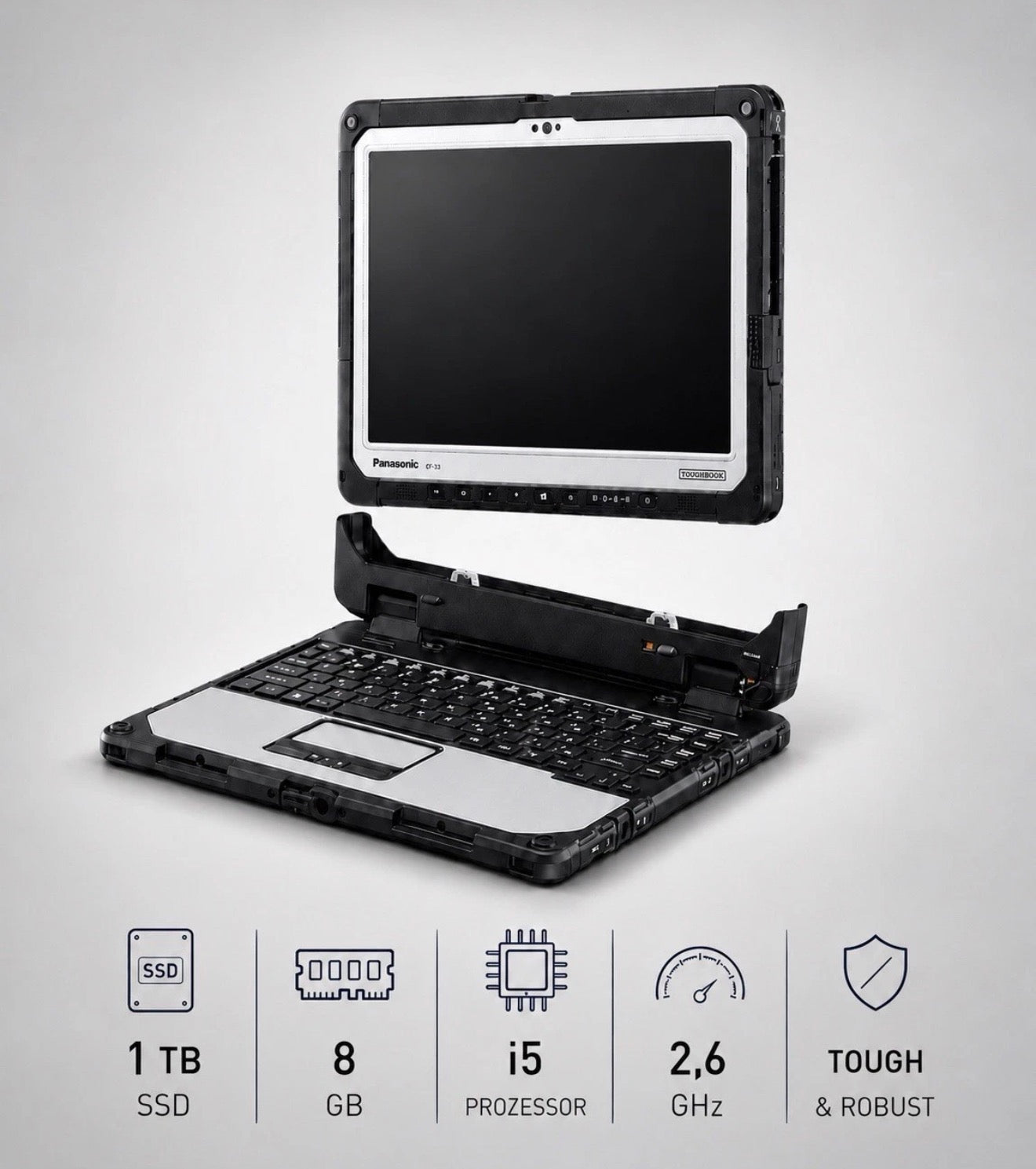 Panasonic Toughbook CF-33  Core i5-7300U 1TB SSD 8GB RAM 4G/LTE Touchscreen