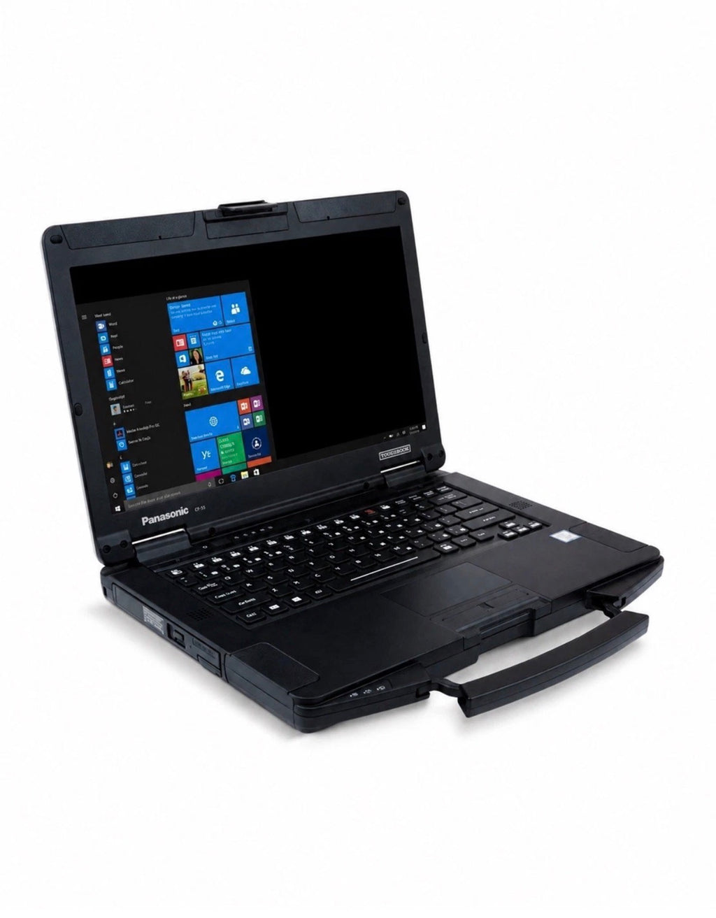 Panasonic Toughbook FZ55 MK1 Rückansicht freigestellt – robustes Semi-Rugged Diagnose-Notebook Windows 11
