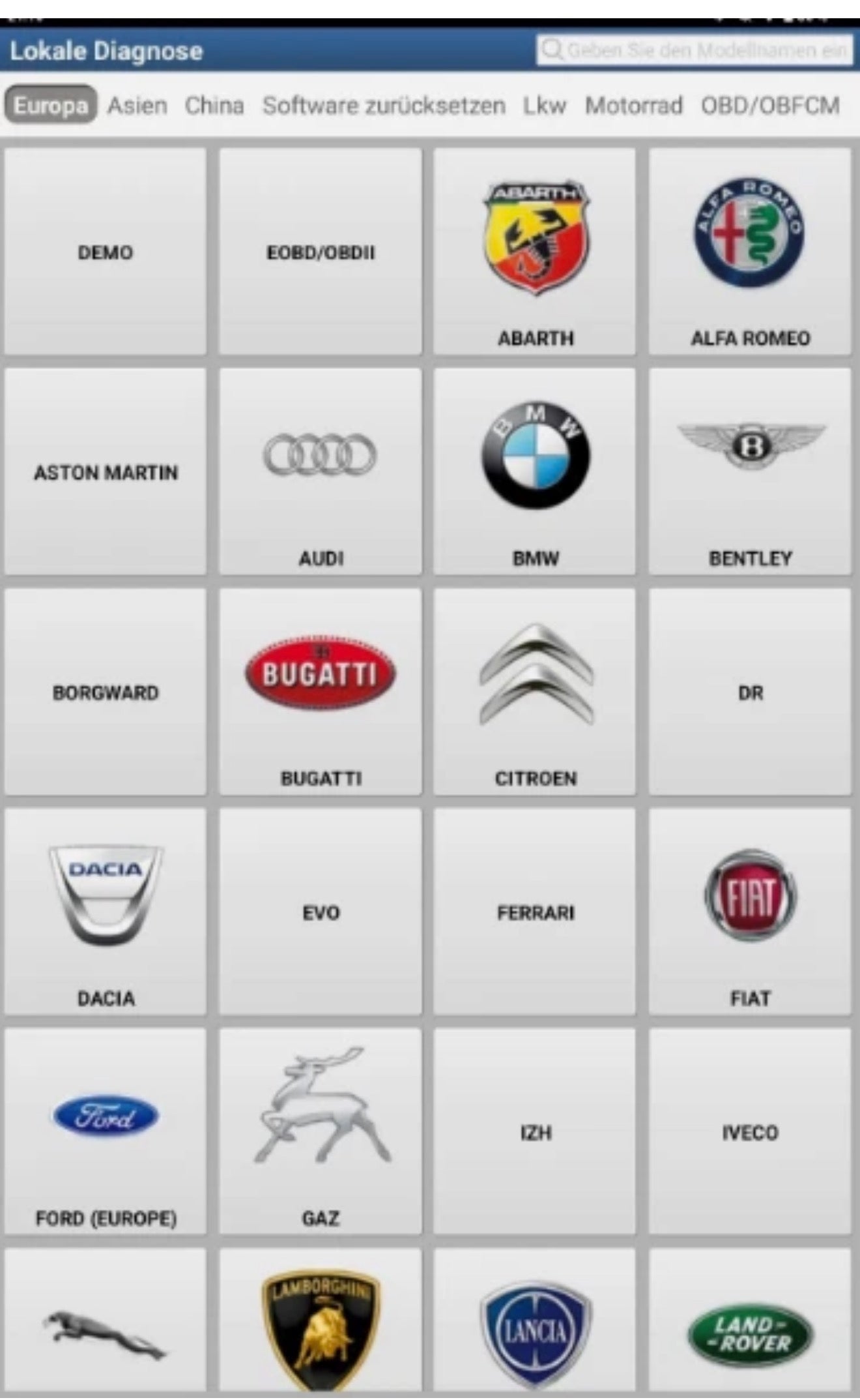 XDiag Diagzone Universaldiagnose PKW, Motorräder & E-Fahrzeuge – Android OBD2