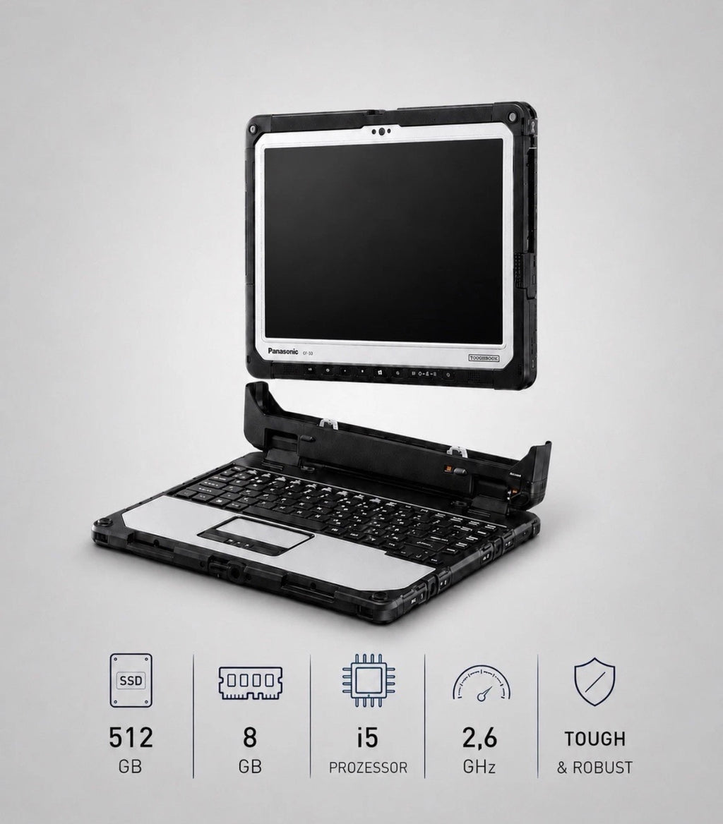 Panasonic Toughbook CF-33  Core i5-7300U 512GB SSD 8GB RAM 4G/LTE Touchscreen