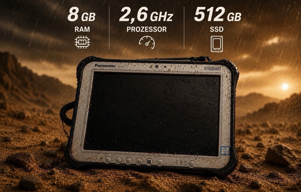 PANASONIC TOUGHPAD FZ-G1 MK5 Core i5-7300U 2.6 GHZ 8GB 512GB SSD Handhalterung