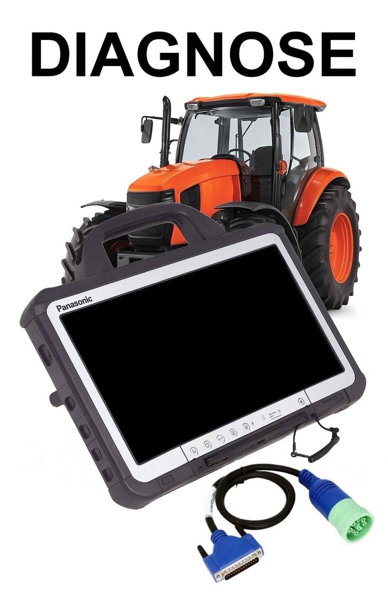 New Holland / CNH EST 9.12 Diagnose-Komplettset – Panasonic CF-D1 MK3 + DPA5