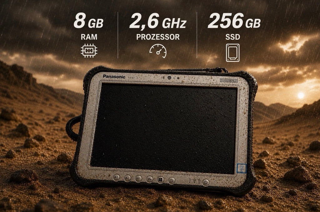 PANASONIC TOUGHPAD FZ-G1 MK5 Core i5-7300U 2.6 GHZ 8GB 256GB SSD Handhalterung