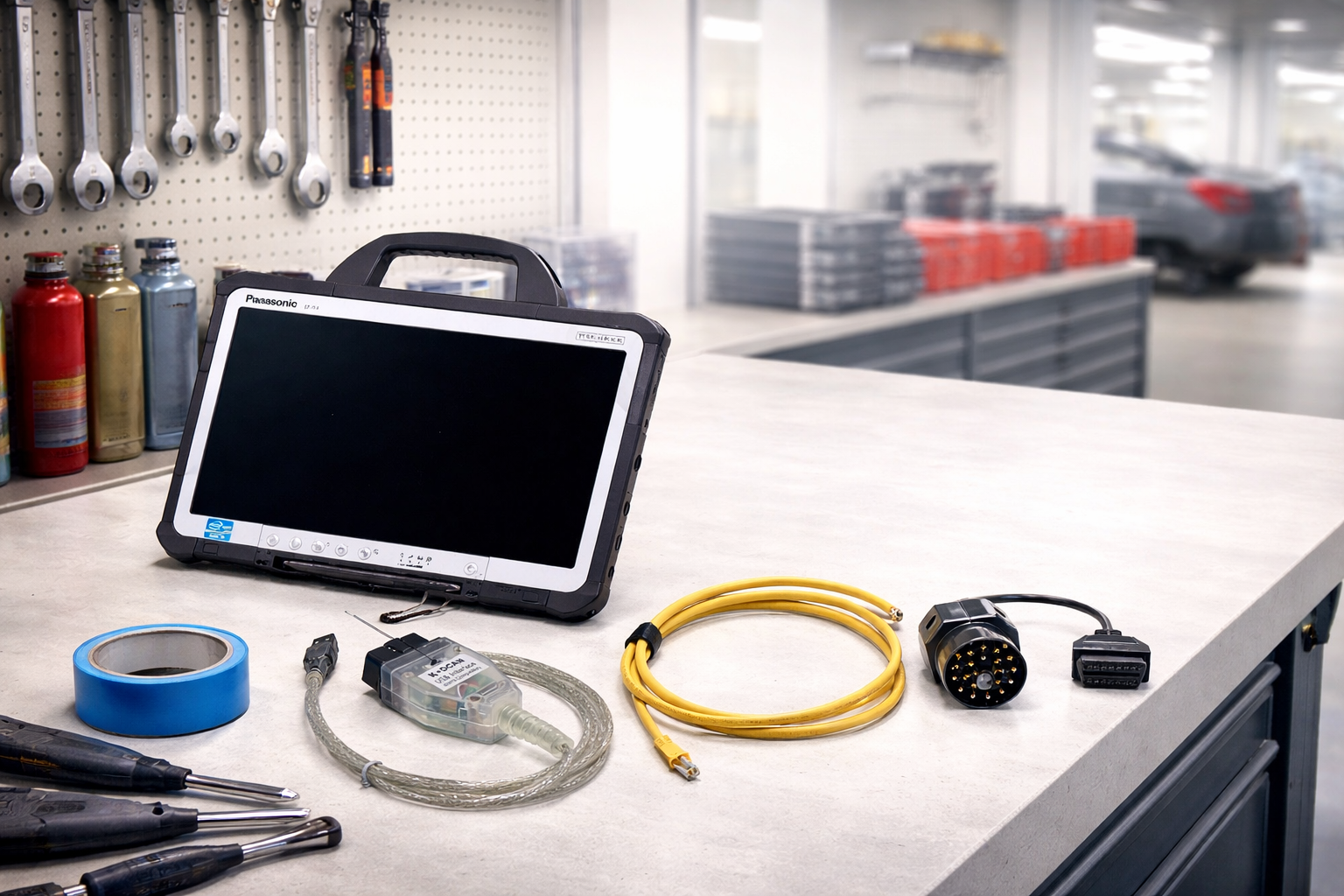 BMW Diagnosegerät E/F/G/I-Modelle 1996–2026 – KDCAN & ENET | Panasonic CF-D1 i5