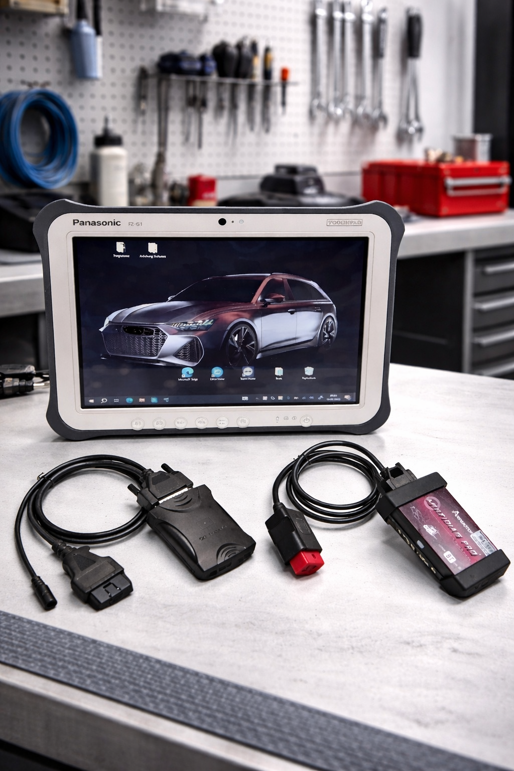 Profi KFZ Diagnosegerät OBD2 PKW & NFZ – ODIS V23.0 mit Panasonic FZ-G1